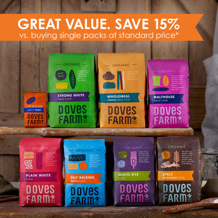 Great value flour box 15 2 | Doves Farm | Organic Flour Box