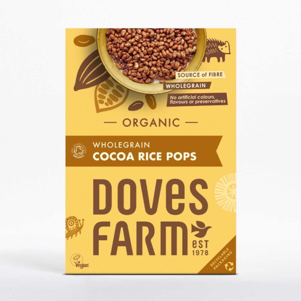 Organic Wholegrain Cocoa Rice Pops 300g
