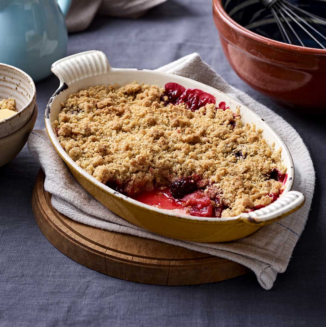 Apple And Blackberry Crumble | Doves Farm | Organic Flours & Food