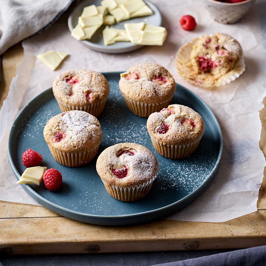 Buckwheat Raspberry And White Chocolate Cupcake Muffins