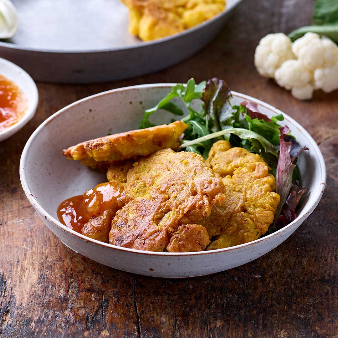 Cauliflower Pakora Fritters Using Chickpea Flour