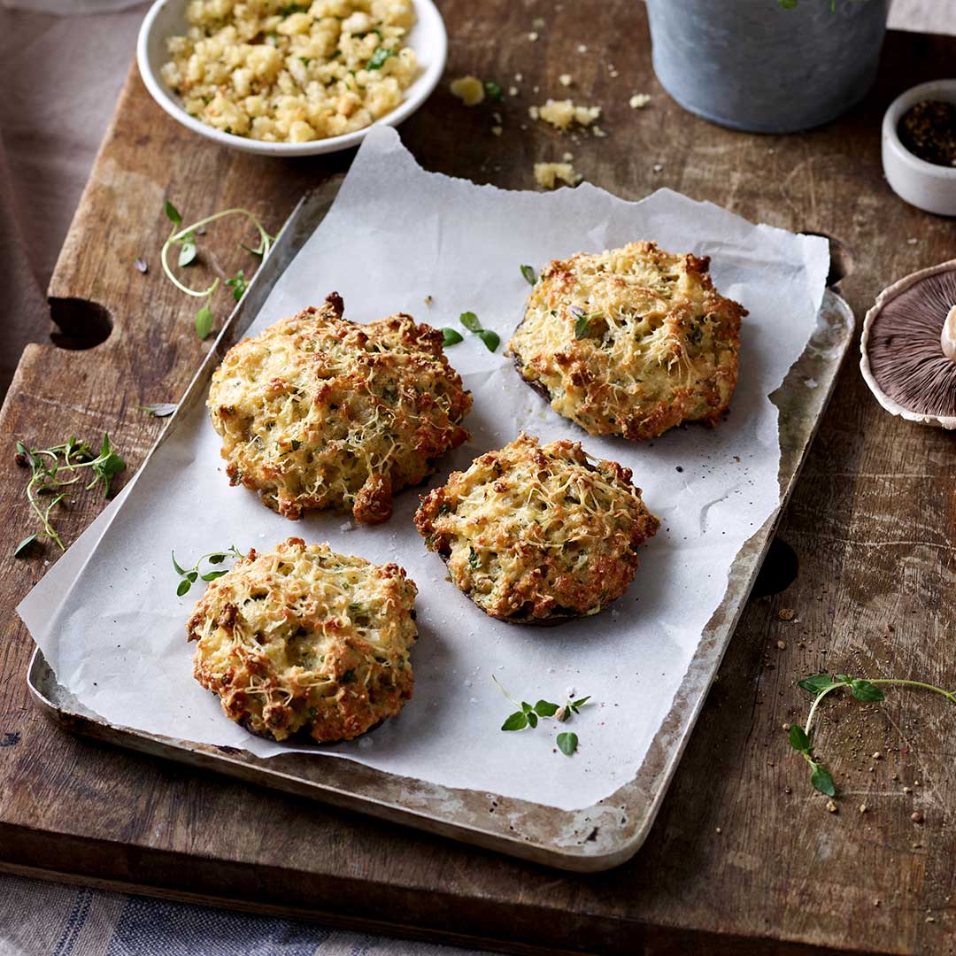 Cheddar Stuffed Mushrooms