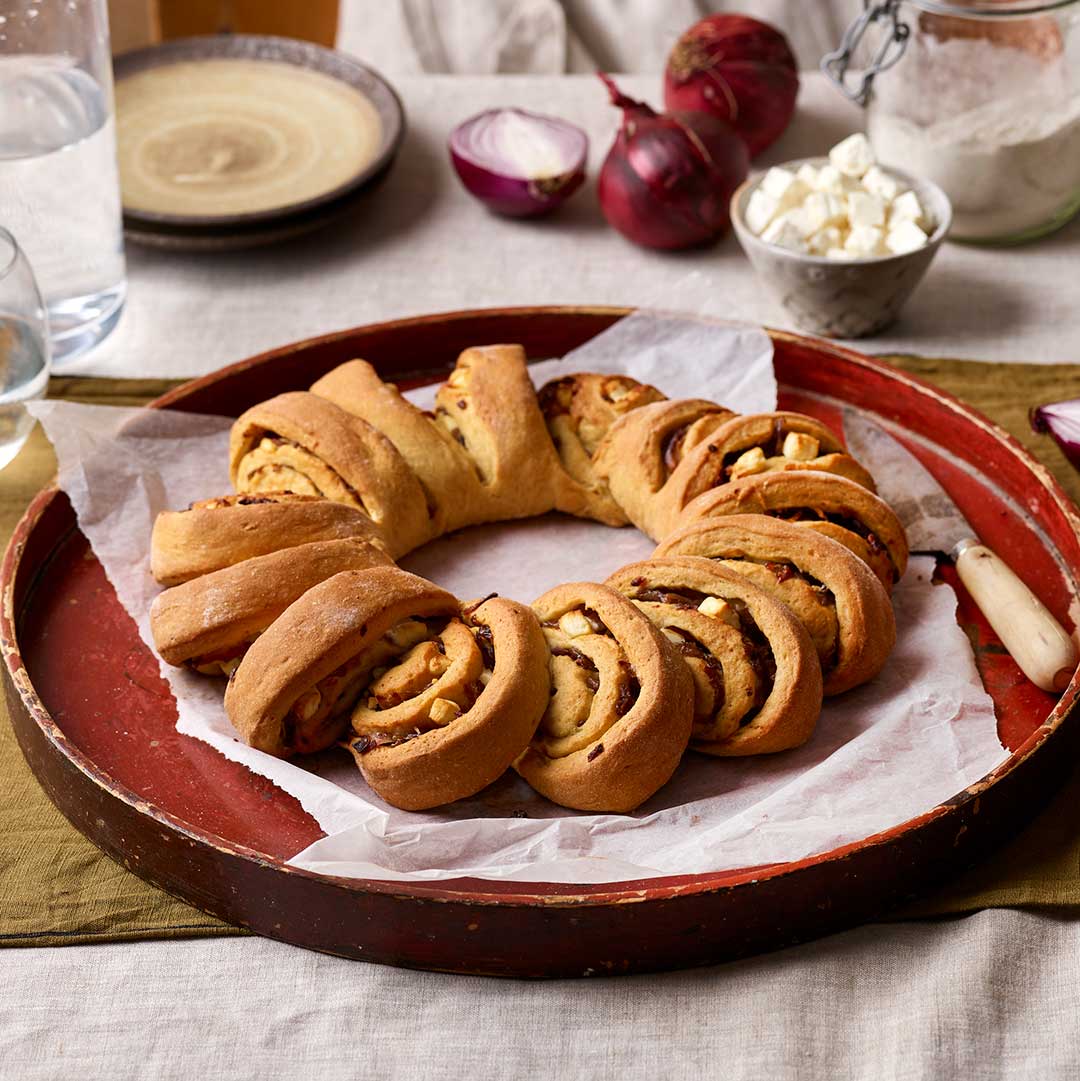 Kamut Khorasan Cheese And Onion Tear And Share Bread