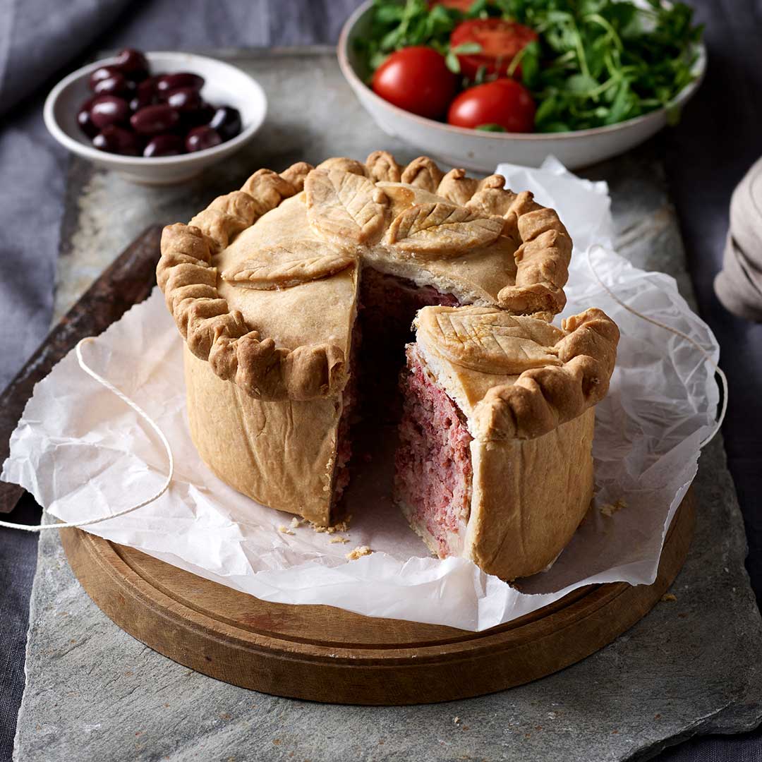 Raised Pork Pie With Hot Water Pastry
