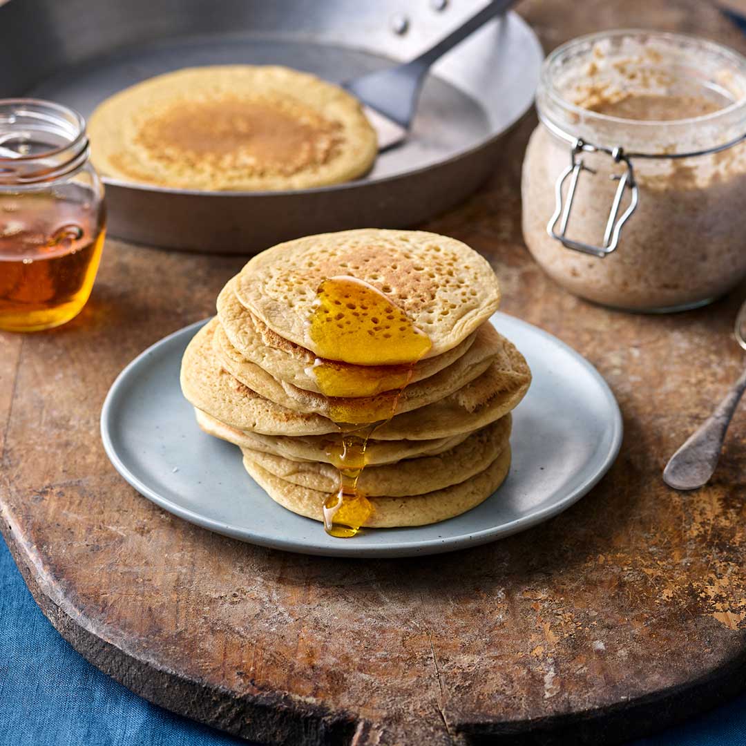 Sourdough Vegan White Spelt Pancakes