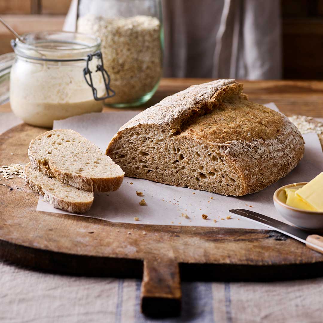 Sourdough White And Oat Bread