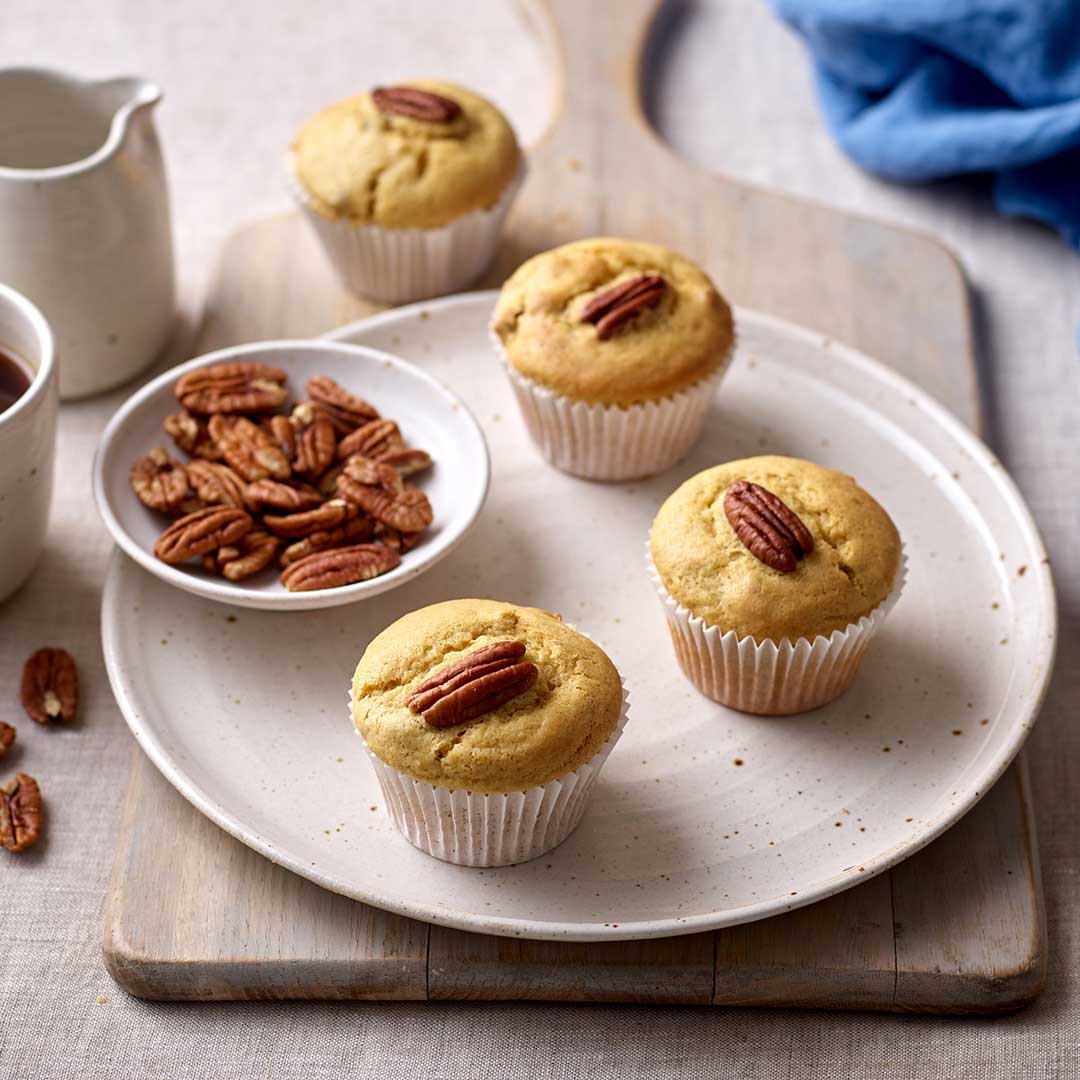 Spelt Pecan And Maple Cupcake Muffins