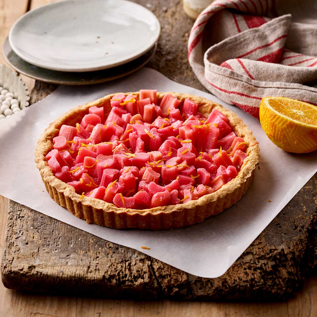 White Spelt Rhubarb Tart