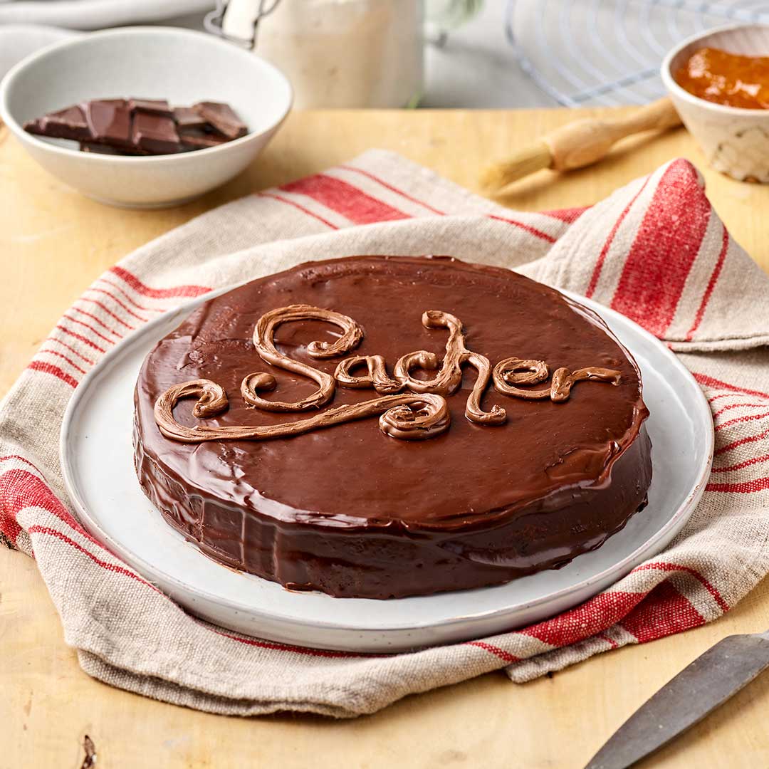 White Rye Chocolate Sacher Cake