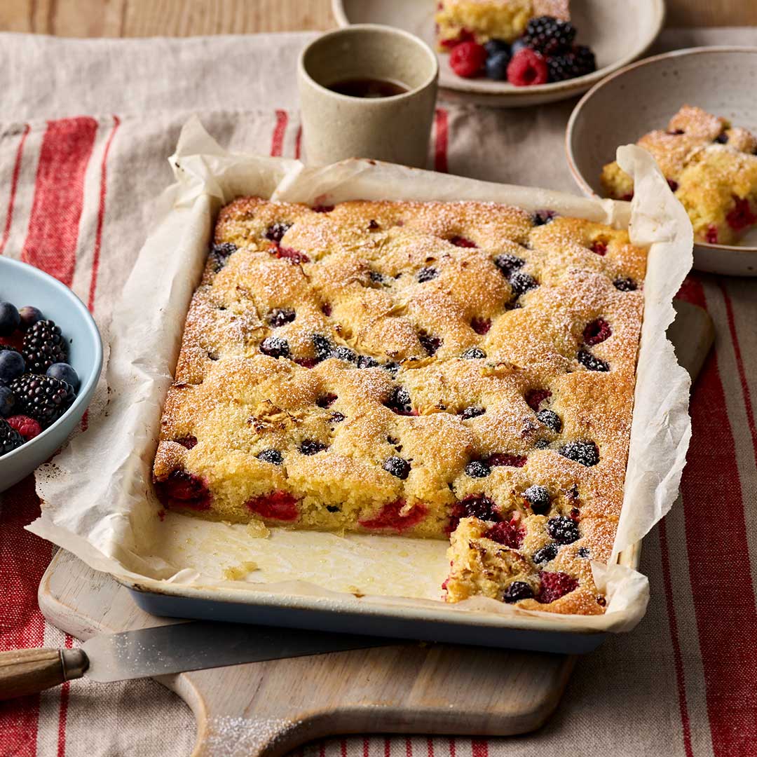 White Spelt And Berry Fruit Traybake