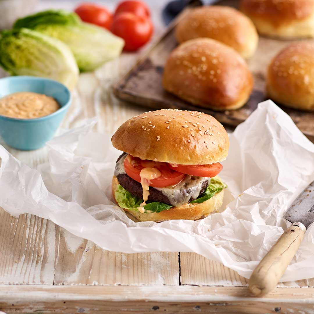 White Spelt Burger Bun Rolls