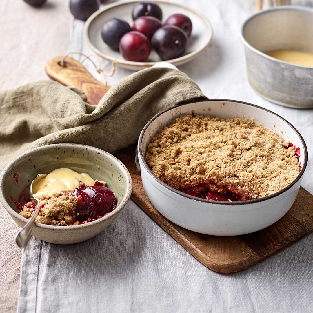Wholemeal Plum Crumble