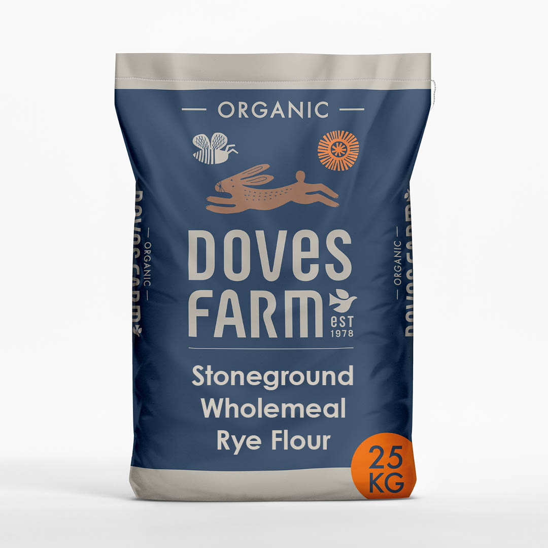 Organic Stoneground Wholemeal Rye Flour 25kg