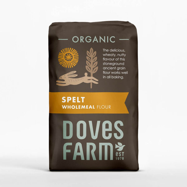Organic Stoneground Wholemeal Spelt Flour 1kg
