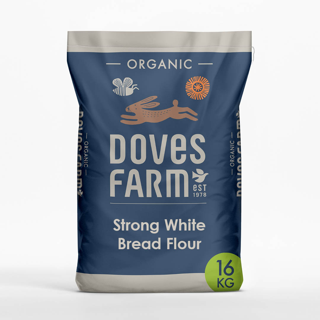 Organic Strong White Bread Flour 16kg